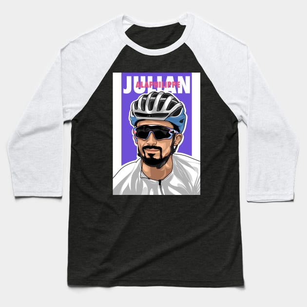 Julian Alaphilippe Baseball T-Shirt by Rekayasabumi